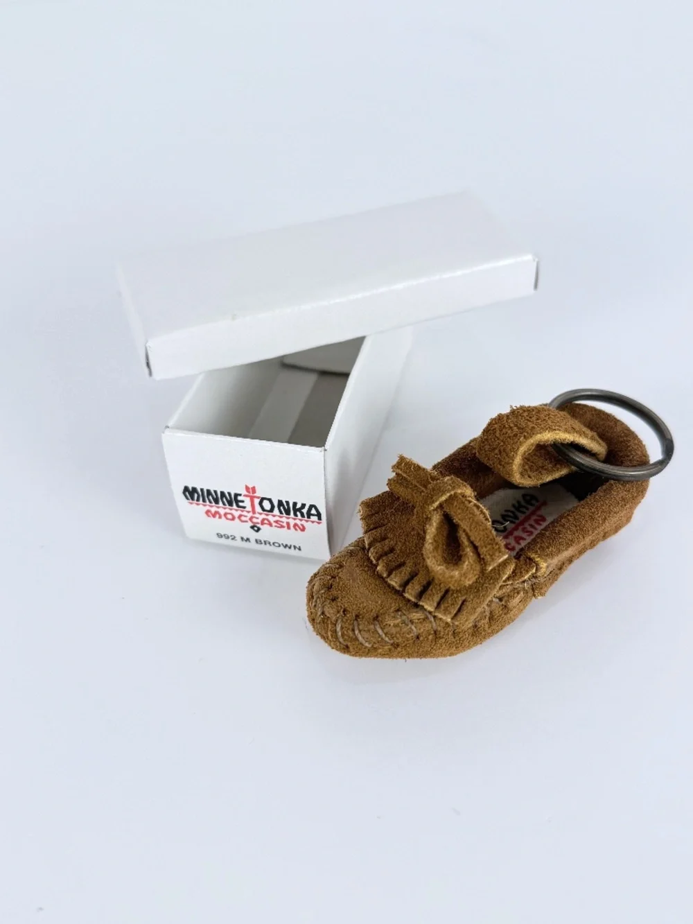 NWT Minnetonka Miniature Moccasin Keychain in Box